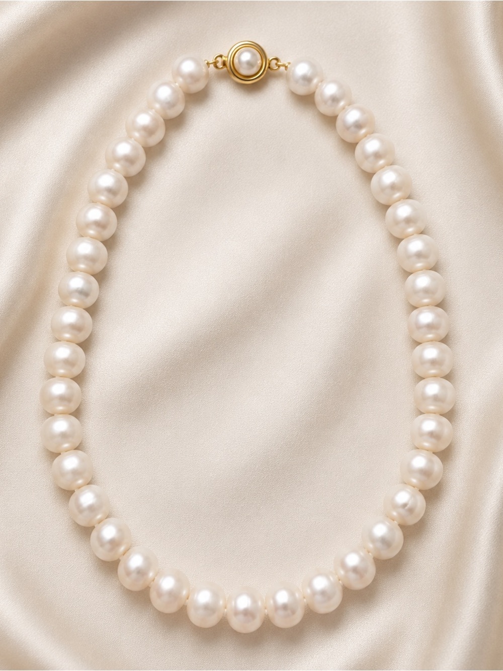 Vintage Genuine Freshwater Pearl
Necklace | Gold Tone Clasp